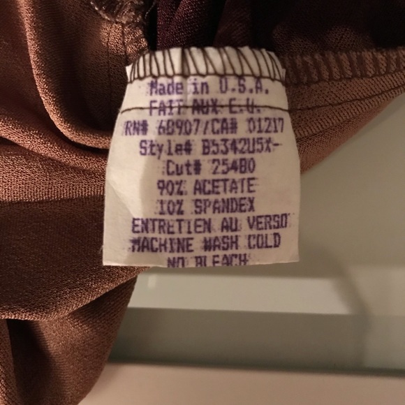 Brown sparkly Le Chateau fitted dress - Picture 6 of 6